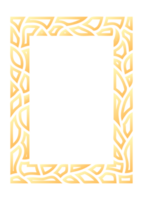 abstract rechthoek kader. verticaal rechthoekig gouden frame.png met transparant achtergrond. png