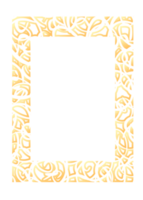 Abstract rectangle frame. Vertical rectangular golden frame.PNG with transparent background. png