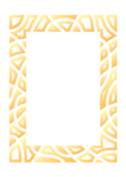 abstract rechthoek kader. verticaal rechthoekig gouden frame.png met transparant achtergrond. png