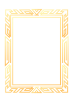 abstract rechthoek kader. verticaal rechthoekig gouden frame.png met transparant achtergrond. png