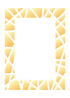 abstract rechthoek kader. verticaal rechthoekig gouden frame.png met transparant achtergrond. png