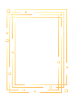 abstract rechthoek kader. verticaal rechthoekig gouden frame.png met transparant achtergrond. png