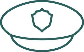 Police hat Vector Icon Design