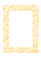 Abstract rectangle frame. Vertical rectangular golden frame.PNG with transparent background. png