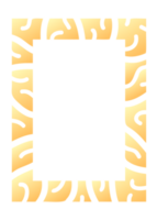 Abstract rectangle frame. Vertical rectangular golden frame.PNG with transparent background. png