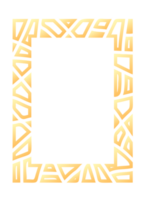 Abstract rectangle frame. Vertical rectangular golden frame.PNG with transparent background. png