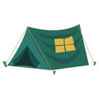 tent camping for mountain vector