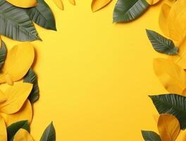 Tropical floral background copy space. Space for text photo