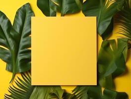 Tropical floral background copy space. Space for text photo