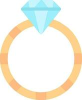 diseño de icono de vector de anillo de diamante