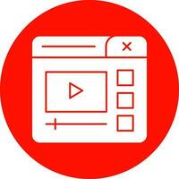 Video Player Vector Icon Design