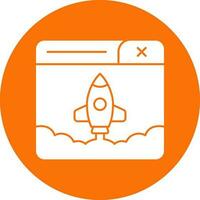 Rocket Launch Vector Icon Design