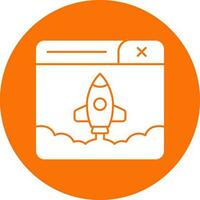 Rocket Launch Vector Icon Design