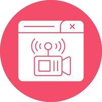 Live Stream Vector Icon Design