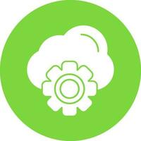 Cloud Settings Vector Icon Design