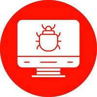 Computer Bug Vector Icon Design