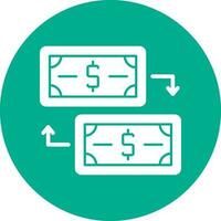 diseño de icono de vector de cambio de dinero