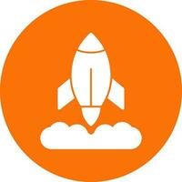 Rocket Launch Vector Icon Design