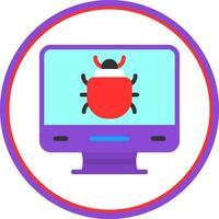Computer Bug Vector Icon Design