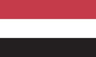 National Yemen flag, official colors, and proportions. Vector illustration. EPS 10 Vector.