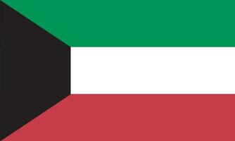 National Kuwait flag, official colors, and proportions. Vector illustration. EPS 10 Vector.