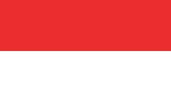 National Indonesia flag, official colors, and proportions. Vector illustration. EPS 10 Vector.