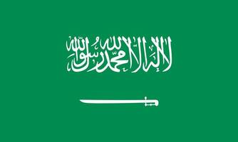 National Saudi Arabia flag, official colors, and proportions. Vector illustration. EPS 10 Vector.