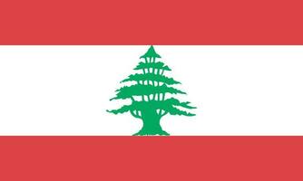National Lebanon flag, official colors, and proportions. Vector illustration. EPS 10 Vector.