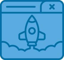 Rocket Launch Vector Icon Design