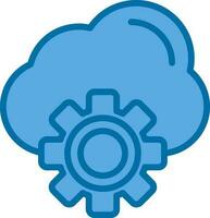 Cloud Settings Vector Icon Design