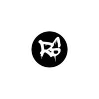 Initial RS letter drip template design vector