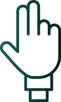 Three Fingers Vector Icon Design