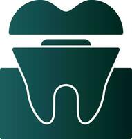 Dental Crown Vector Icon Design