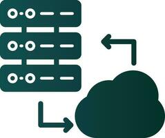 Cloud Server Vector Icon Design