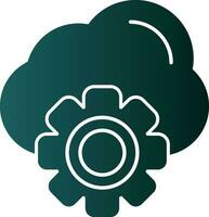 Cloud Settings Vector Icon Design