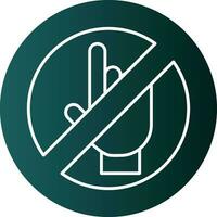 Do Not Touch Vector Icon Design