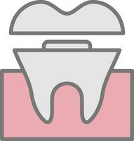 Dental Crown Vector Icon Design