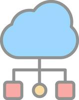 diseño de icono de vector de computación en la nube