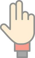 Three Fingers Vector Icon Design