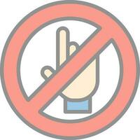 Do Not Touch Vector Icon Design