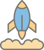Rocket Launch Vector Icon Design