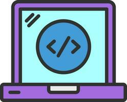 Web Coding Vector Icon Design