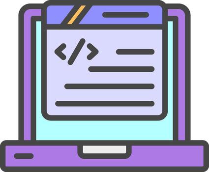 Coding Vector Icon Design