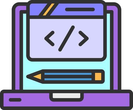 Coding Vector Icon Design
