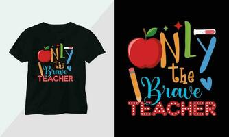 Teachers off duty t-shirt design template print ready vector design with vintage and groovy style