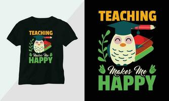 Teachers off duty t-shirt design template print ready vector design with vintage and groovy style