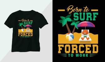 Summer Surfing t-shirt design concept. all designs are colorful and created using Surfboard, beach, summer, sea, etc vector