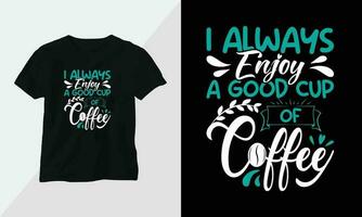 Coffee Lover T-shirt Design Template vector print ready