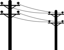 Utility, Electric Pole Icon Sign vector