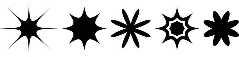 Abstract Star Shape Icon Bundle vector